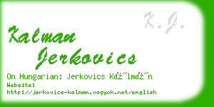 kalman jerkovics business card